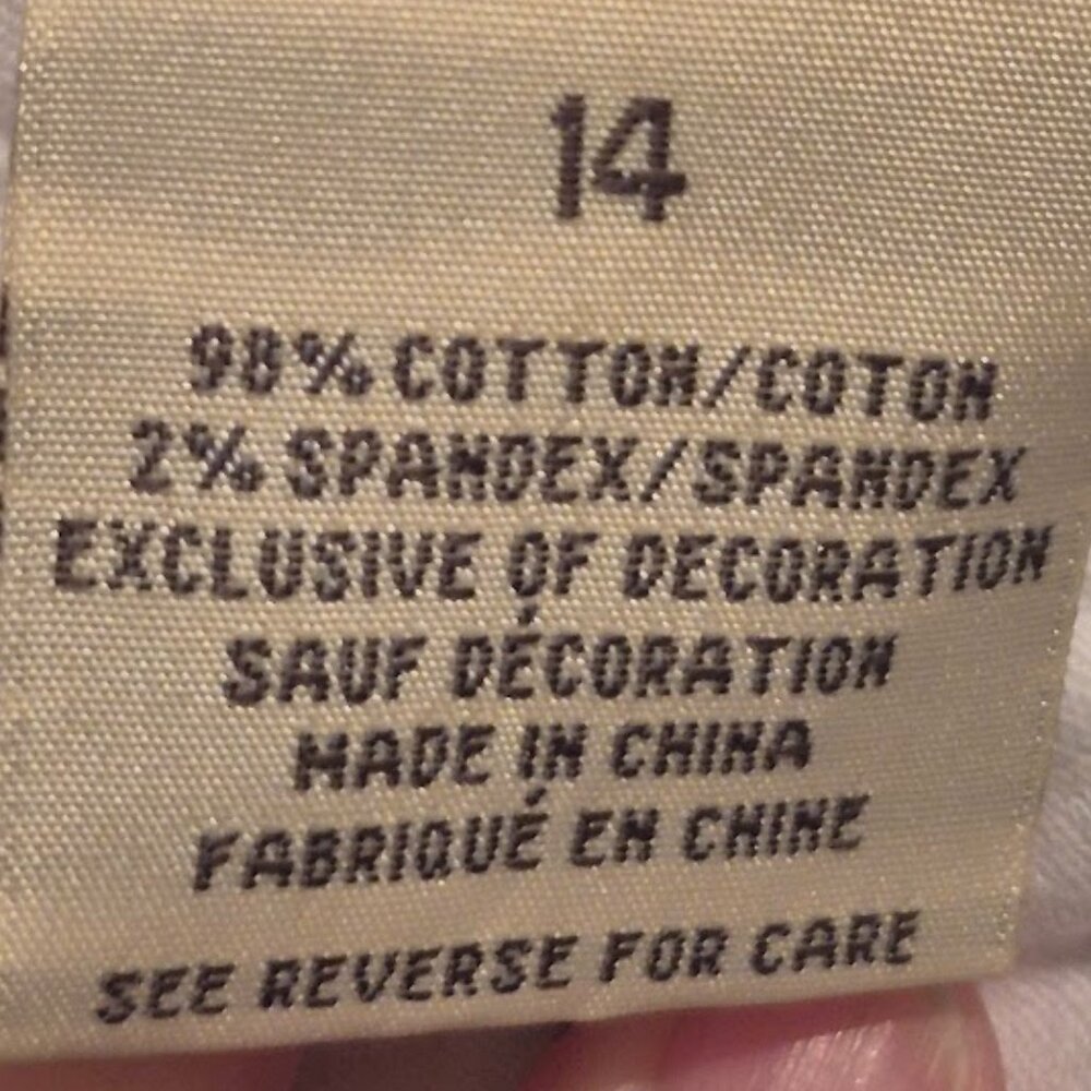 Size 14 Hydraulic White Capri Pants - Picture 5 of 9